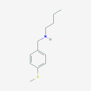 molecular formula C12H19NS B471319 Butyl({[4-(methylsulfanyl)phenyl]methyl})amine CAS No. 774556-29-5