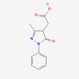 molecular formula C12H12N2O3 B4713204 (3-methyl-5-oxo-1-phenyl-4,5-dihydro-1H-pyrazol-4-yl)acetic acid 