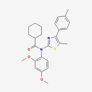 N-(2,4-dimethoxyphenyl)-N-[5-methyl-4-(4-methylphenyl)-1,3-thiazol-2-yl]cyclohexanecarboxamide