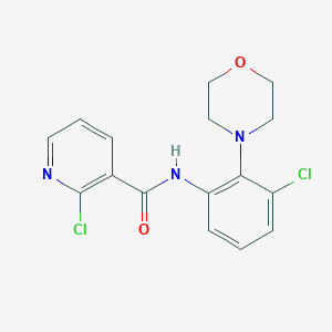 molecular formula C16H15Cl2N3O2 B471324 2-chloro-N-[3-chloro-2-(4-morpholinyl)phenyl]nicotinamide CAS No. 723753-92-2