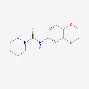 N-(2,3-dihydro-1,4-benzodioxin-6-yl)-3-methyl-1-piperidinecarbothioamide