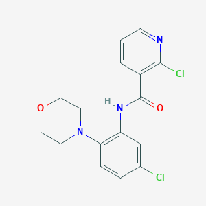 2-chloro-N-[5-chloro-2-(4-morpholinyl)phenyl]nicotinamide