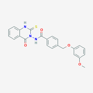 N-(2-mercapto-4-oxo-3(4H)-quinazolinyl)-4-[(3-methoxyphenoxy)methyl]benzamide