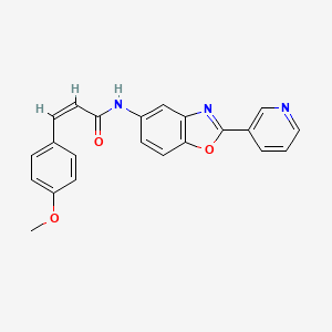 molecular formula C22H17N3O3 B4713295 3-(4-methoxyphenyl)-N-[2-(3-pyridinyl)-1,3-benzoxazol-5-yl]acrylamide 