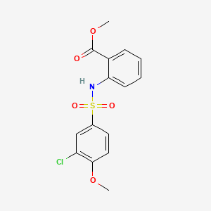 methyl 2-{[(3-chloro-4-methoxyphenyl)sulfonyl]amino}benzoate