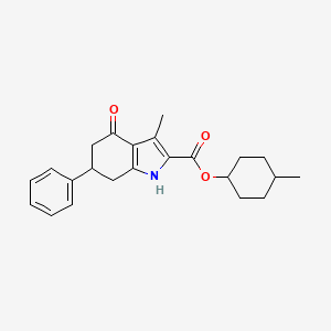 4-methylcyclohexyl 3-methyl-4-oxo-6-phenyl-4,5,6,7-tetrahydro-1H-indole-2-carboxylate