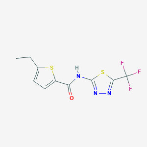 5-ethyl-N-[5-(trifluoromethyl)-1,3,4-thiadiazol-2-yl]-2-thiophenecarboxamide