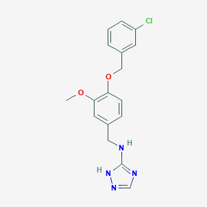 N-{4-[(3-chlorobenzyl)oxy]-3-methoxybenzyl}-1H-1,2,4-triazol-3-amine