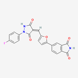 5-(5-{[1-(4-iodophenyl)-3,5-dioxo-4-pyrazolidinylidene]methyl}-2-furyl)-1H-isoindole-1,3(2H)-dione