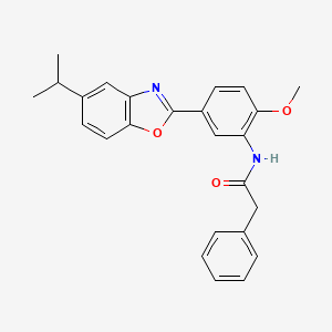 N-[5-(5-isopropyl-1,3-benzoxazol-2-yl)-2-methoxyphenyl]-2-phenylacetamide