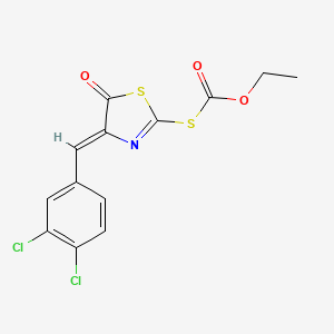 S-[4-(3,4-dichlorobenzylidene)-5-oxo-4,5-dihydro-1,3-thiazol-2-yl] O-ethyl thiocarbonate