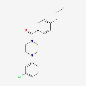 molecular formula C20H23ClN2O B4713388 1-(3-chlorophenyl)-4-(4-propylbenzoyl)piperazine 