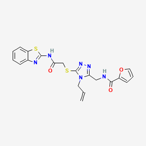 N-[(4-allyl-5-{[2-(1,3-benzothiazol-2-ylamino)-2-oxoethyl]thio}-4H-1,2,4-triazol-3-yl)methyl]-2-furamide