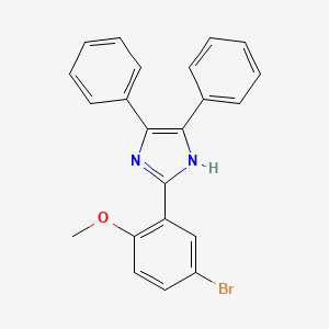 molecular formula C22H17BrN2O B4713410 2-(5-bromo-2-methoxyphenyl)-4,5-diphenyl-1H-imidazole 