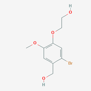 molecular formula C10H13BrO4 B4713437 2-[5-bromo-4-(hydroxymethyl)-2-methoxyphenoxy]ethanol 