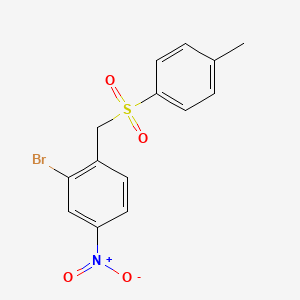 molecular formula C14H12BrNO4S B4713440 2-bromo-1-{[(4-methylphenyl)sulfonyl]methyl}-4-nitrobenzene 