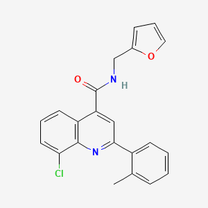 8-chloro-N-(2-furylmethyl)-2-(2-methylphenyl)-4-quinolinecarboxamide