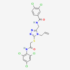 N-{[4-allyl-5-({2-oxo-2-[(2,4,6-trichlorophenyl)amino]ethyl}thio)-4H-1,2,4-triazol-3-yl]methyl}-3,4-dichlorobenzamide