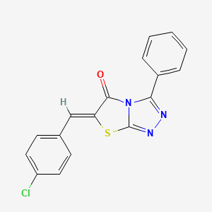 6-(4-chlorobenzylidene)-3-phenyl[1,3]thiazolo[2,3-c][1,2,4]triazol-5(6H)-one