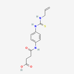 molecular formula C14H17N3O3S B4713481 4-[(4-{[(allylamino)carbonothioyl]amino}phenyl)amino]-4-oxobutanoic acid 