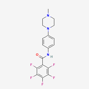 molecular formula C18H16F5N3O B4713506 2,3,4,5,6-pentafluoro-N-[4-(4-methyl-1-piperazinyl)phenyl]benzamide 