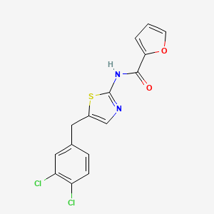 N-[5-(3,4-dichlorobenzyl)-1,3-thiazol-2-yl]-2-furamide