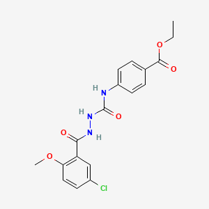 ethyl 4-({[2-(5-chloro-2-methoxybenzoyl)hydrazino]carbonyl}amino)benzoate