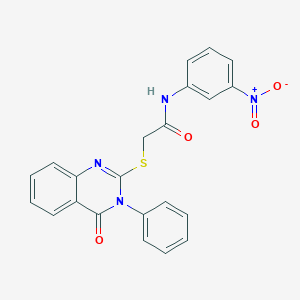 N-(3-nitrophenyl)-2-[(4-oxo-3-phenyl-3,4-dihydro-2-quinazolinyl)thio]acetamide