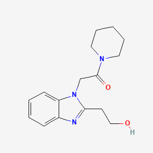 2-{1-[2-oxo-2-(1-piperidinyl)ethyl]-1H-benzimidazol-2-yl}ethanol