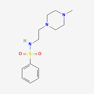 molecular formula C13H21N3O2S B4713587 N-[2-(4-methyl-1-piperazinyl)ethyl]benzenesulfonamide 