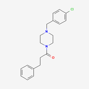 1-(4-chlorobenzyl)-4-(3-phenylpropanoyl)piperazine