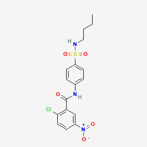 N-{4-[(butylamino)sulfonyl]phenyl}-2-chloro-5-nitrobenzamide