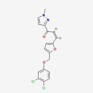 3-{5-[(3,4-dichlorophenoxy)methyl]-2-furyl}-1-(1-methyl-1H-pyrazol-3-yl)-2-propen-1-one