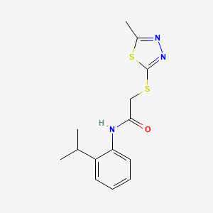 N-(2-isopropylphenyl)-2-[(5-methyl-1,3,4-thiadiazol-2-yl)thio]acetamide