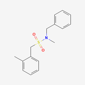 molecular formula C16H19NO2S B4713663 N-benzyl-N-methyl-1-(2-methylphenyl)methanesulfonamide 