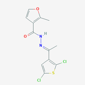 molecular formula C12H10Cl2N2O2S B4713675 N'-[1-(2,5-dichloro-3-thienyl)ethylidene]-2-methyl-3-furohydrazide 