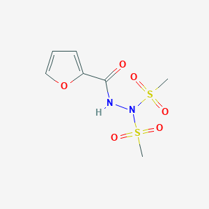 molecular formula C7H10N2O6S2 B4713681 N',N'-bis(methylsulfonyl)-2-furohydrazide 