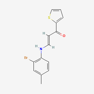 molecular formula C14H12BrNOS B4713712 3-[(2-bromo-4-methylphenyl)amino]-1-(2-thienyl)-2-propen-1-one 