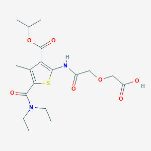 (2-{[5-[(diethylamino)carbonyl]-3-(isopropoxycarbonyl)-4-methyl-2-thienyl]amino}-2-oxoethoxy)acetic acid