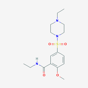 N-ethyl-5-[(4-ethyl-1-piperazinyl)sulfonyl]-2-methoxybenzamide