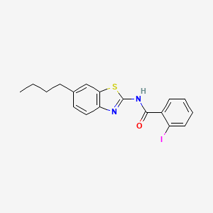 N-(6-butyl-1,3-benzothiazol-2-yl)-2-iodobenzamide