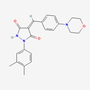 1-(3,4-dimethylphenyl)-4-[4-(4-morpholinyl)benzylidene]-3,5-pyrazolidinedione