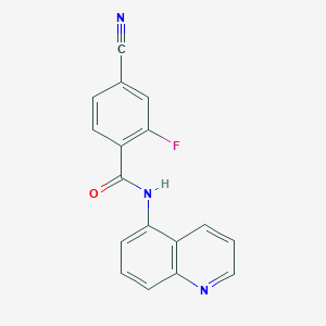 molecular formula C17H10FN3O B471383 4-cyano-2-fluoro-N-quinolin-5-ylbenzamide CAS No. 712291-50-4