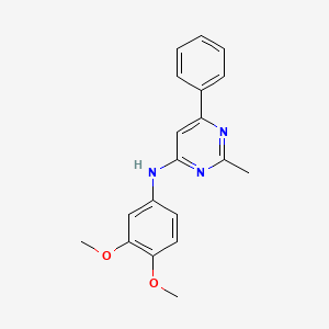 molecular formula C19H19N3O2 B4713842 N-(3,4-dimethoxyphenyl)-2-methyl-6-phenyl-4-pyrimidinamine 