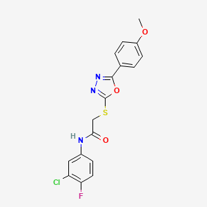 N-(3-chloro-4-fluorophenyl)-2-{[5-(4-methoxyphenyl)-1,3,4-oxadiazol-2-yl]thio}acetamide