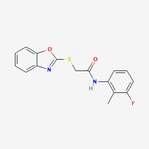 2-(1,3-benzoxazol-2-ylthio)-N-(3-fluoro-2-methylphenyl)acetamide