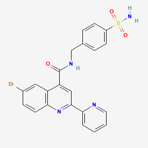 N-[4-(aminosulfonyl)benzyl]-6-bromo-2-(2-pyridinyl)-4-quinolinecarboxamide