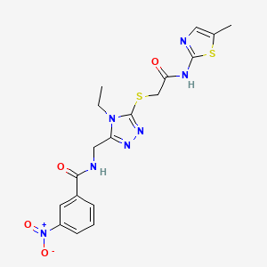 N-{[4-ethyl-5-({2-[(5-methyl-1,3-thiazol-2-yl)amino]-2-oxoethyl}thio)-4H-1,2,4-triazol-3-yl]methyl}-3-nitrobenzamide