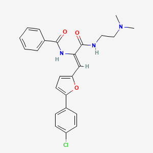 molecular formula C24H24ClN3O3 B4713945 N-[2-[5-(4-chlorophenyl)-2-furyl]-1-({[2-(dimethylamino)ethyl]amino}carbonyl)vinyl]benzamide 