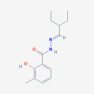 molecular formula C14H20N2O2 B4713974 N'-(2-ethylbutylidene)-2-hydroxy-3-methylbenzohydrazide 